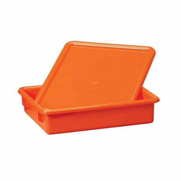 Jonti-Craft 8068JC 13 1/2'' x 11'' x 3'' Orange Plastic Paper Tray for Paper-Tray Storage Units 5318068